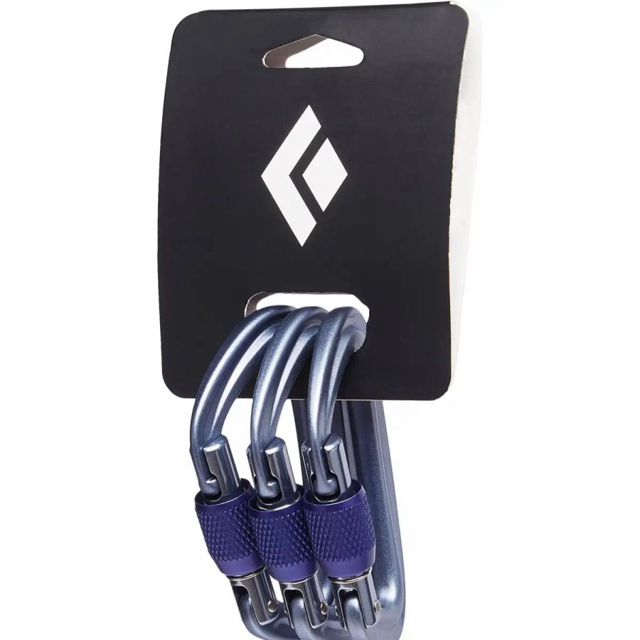 Climb * | Black Diamond Liteforge Screwgate Carabiner 3-Pack Gray