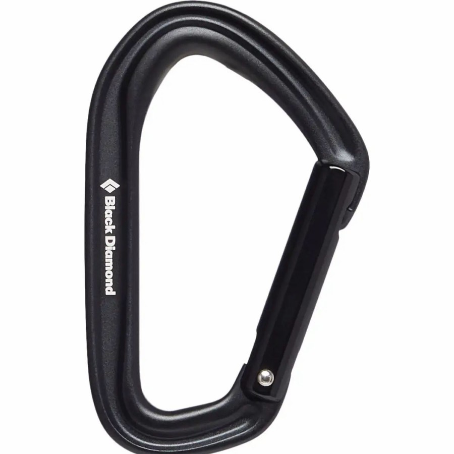 Climb * | Diamond Hotforge Straight Gate Carabiner Black