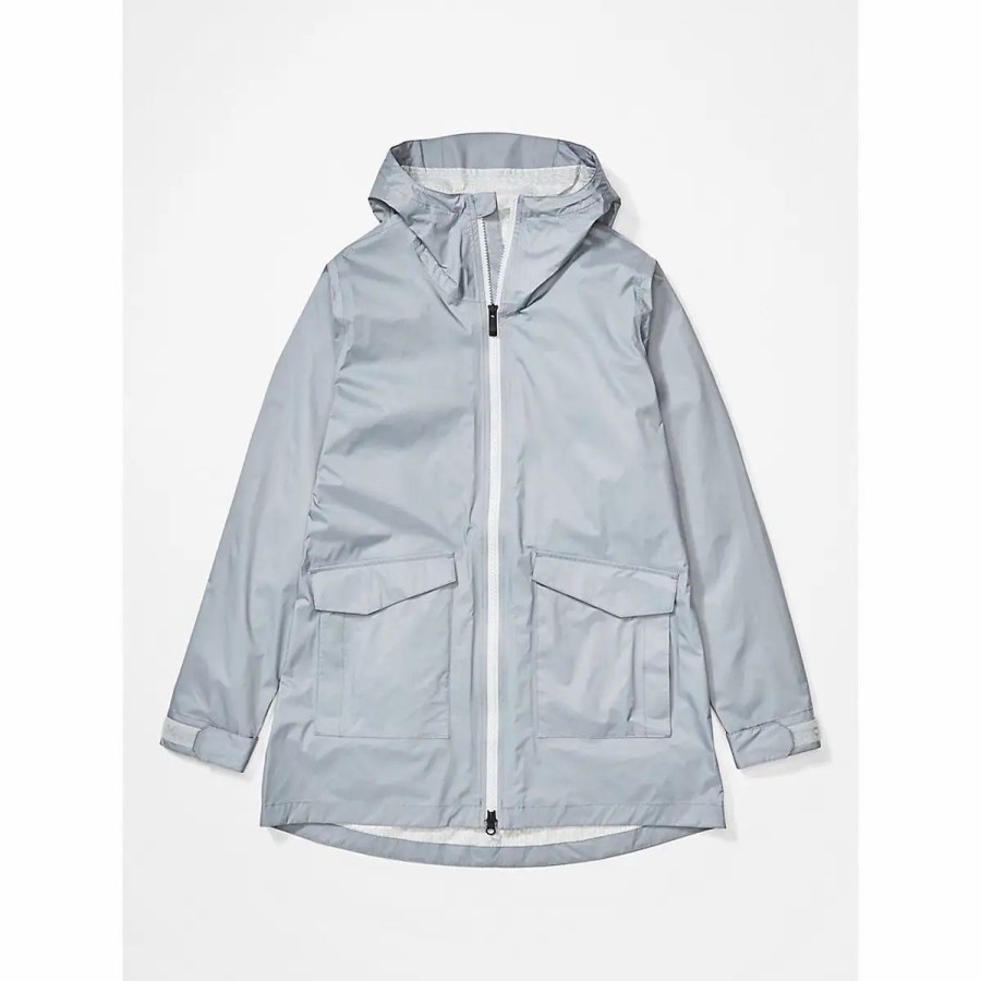 Travel Comfort * | Marmot Women'S Ashbury Precip Eco Jacket Sleet