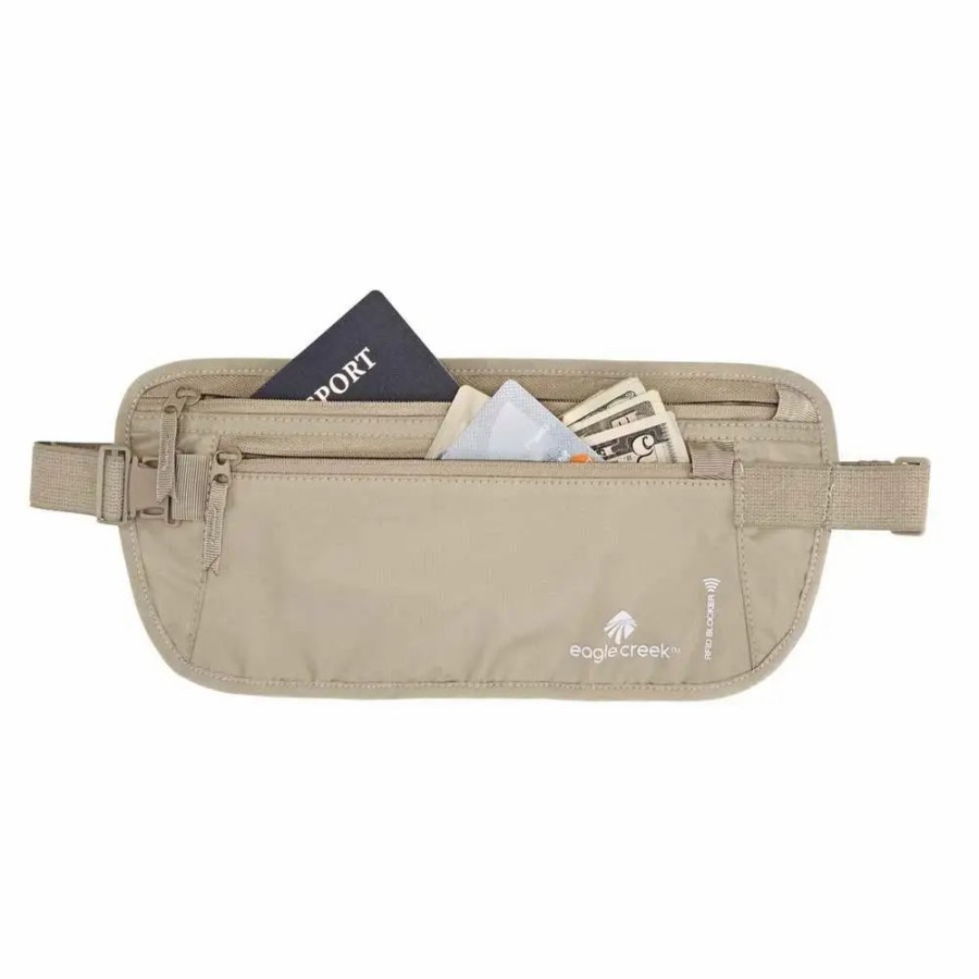 Travel Security * | Eagle Creek Rfid Blocker Money Belt Dlx Tan