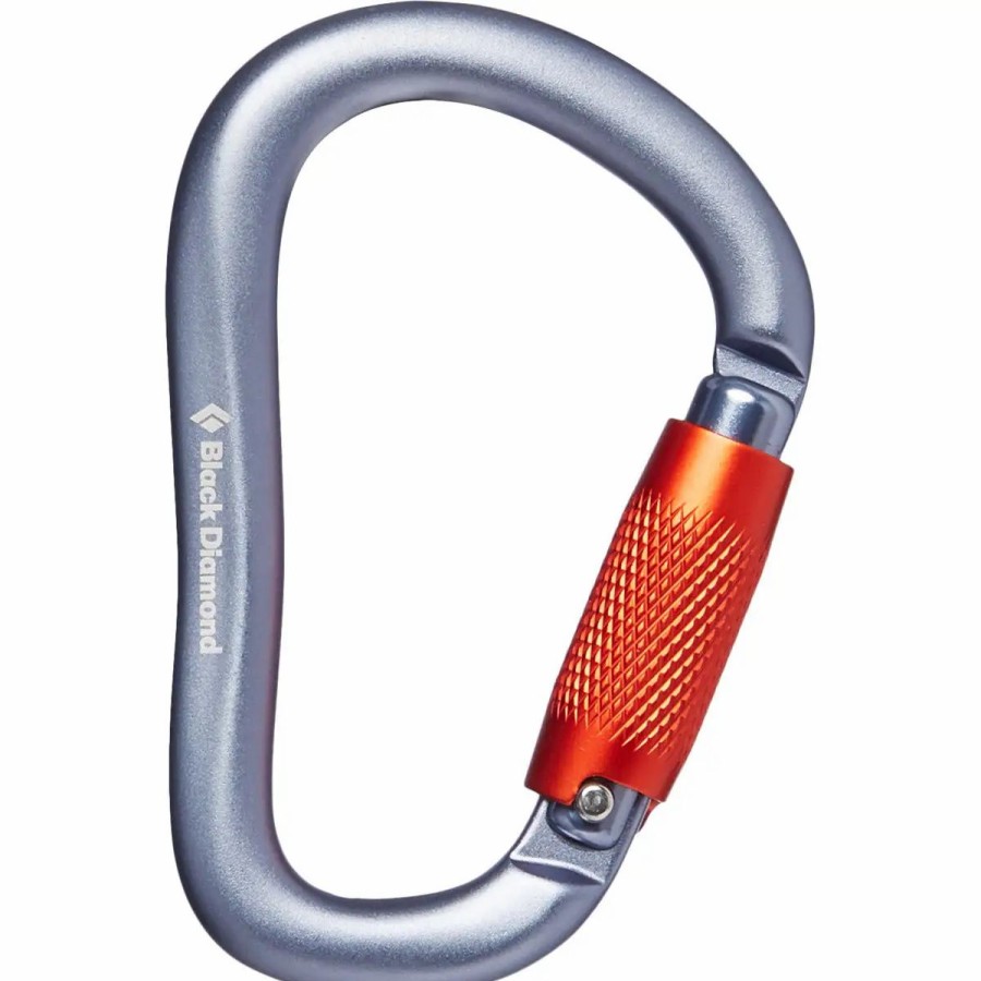 Climb * | Black Diamond Rocklock Twistlock Carabiner Gray